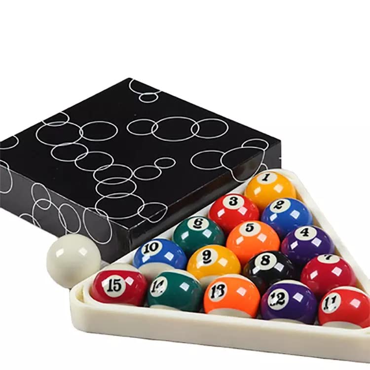 JBB Pool Ball Set 16 Balls 52.5MM with Triangle Frame - Image 1