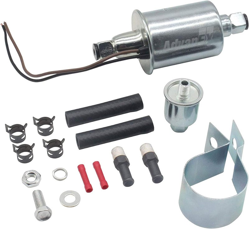 AdvanEX Universal Electric Fuel Pump 12V 2.5-4.5PSI Inline External 5/16 Inch Compatiable with Gas Diesel Marine Carburetor Marine E8016S - Image 4