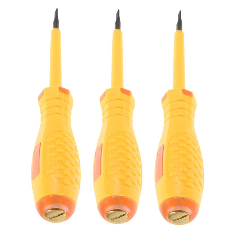 3Pcs Electrician Screwdriver Voltage Tester with Flat Tip Head for Circuit Testing - Image 2