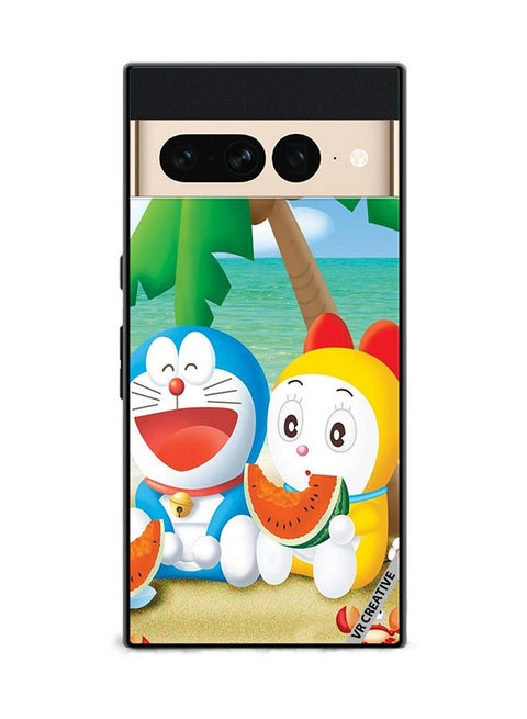 Protective Case Cover For Google Pixel 7 Pro Doremon And Doremi Design Multicolour