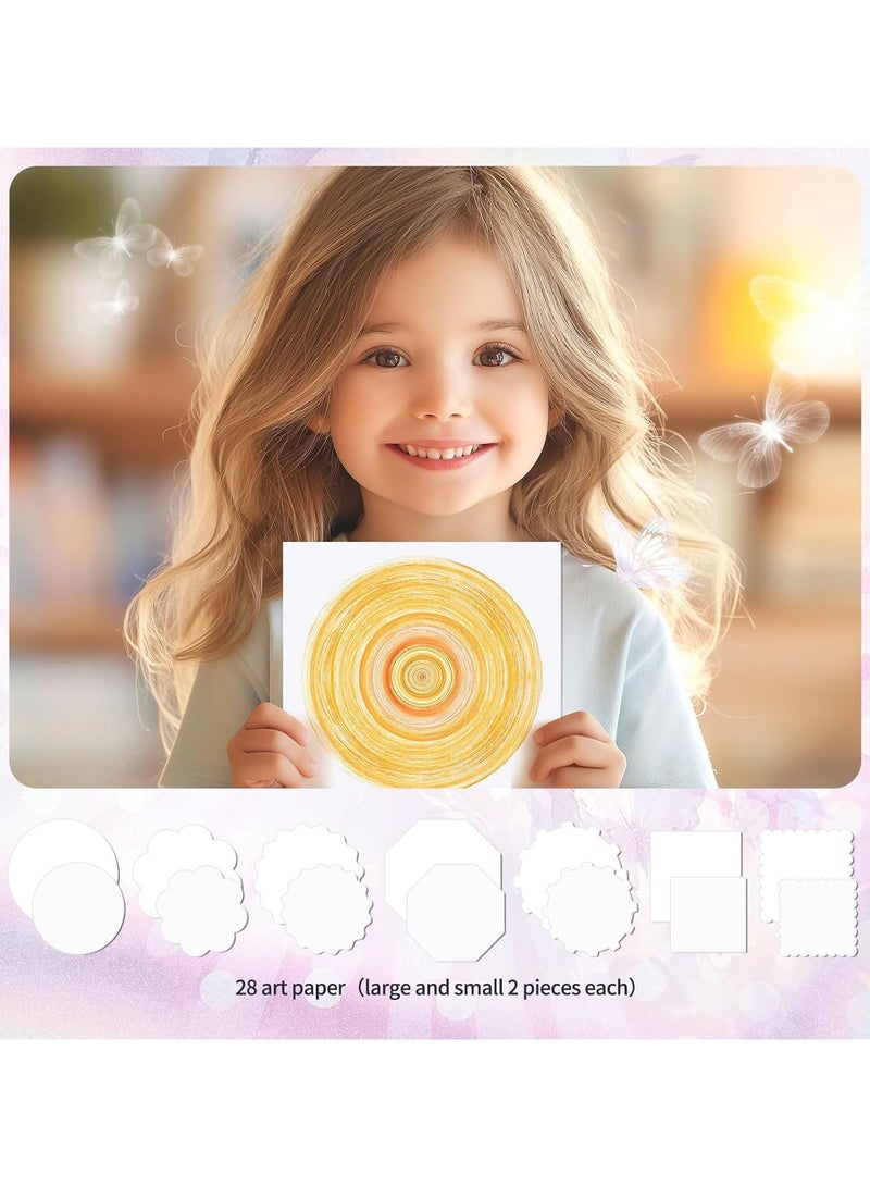 مجموعة آلة الرسم الدوارة للأطفال   لعبة فنية ممتعة تعمل بالبطارية، خفيفة وسهلة الاستخدام. مثالية للبنات والأولاد من 4 إلى 8 سنوات لصنع لوحات ملونة عشوائية بتجربة فريدة ومسلية. مجموعة متكاملة لهدية مميزة تنمّي الإبداع والمهارات الفنية! - Image 5