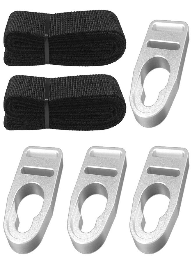 Guweta Upgraded Aluminum Kayak Seat Clips with Nylon Webbing Straps Kayak Seat Replacement Repair kit Accessories Compatible with Lifetime Emotion Style Button Type Straps Repair Clip Parts - Image 1