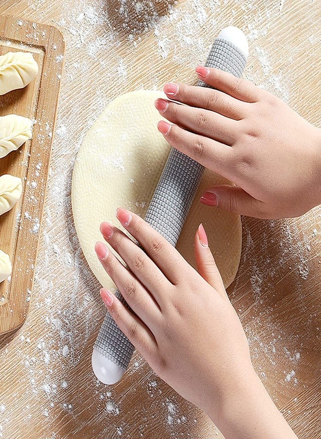 NAIDEV 1 Plastic Rolling Pin Floating Point Exhaust Roller Non-Stick Food Grade Kitchen Utensil Pastry's Dough Making Decor Tool Size 25 cm (Grey) - Image 3