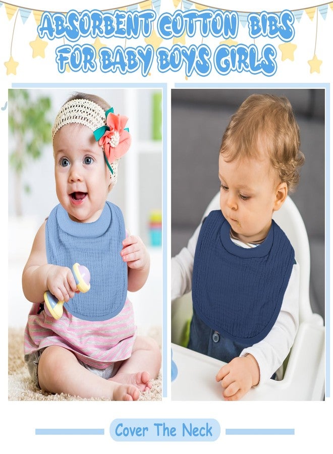 Twistover 8 Newborn Bibs Feeding Bibs for Drooling and Teething Comfy Baby Neck Bib with Padded Absorbent Collar (White) - Image 5