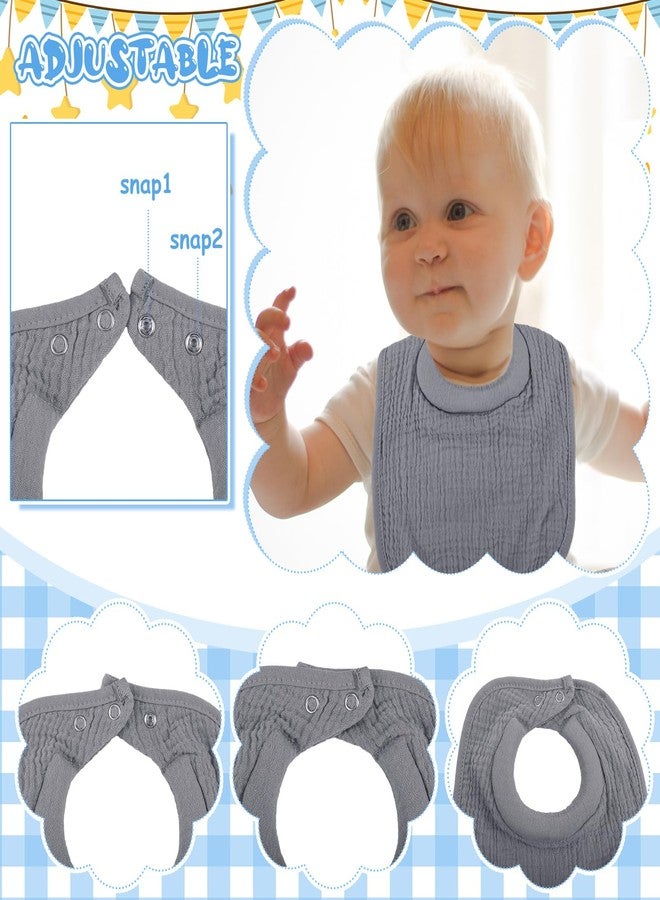 Twistover 8 Newborn Bibs Feeding Bibs for Drooling and Teething Comfy Baby Neck Bib with Padded Absorbent Collar (White) - Image 3