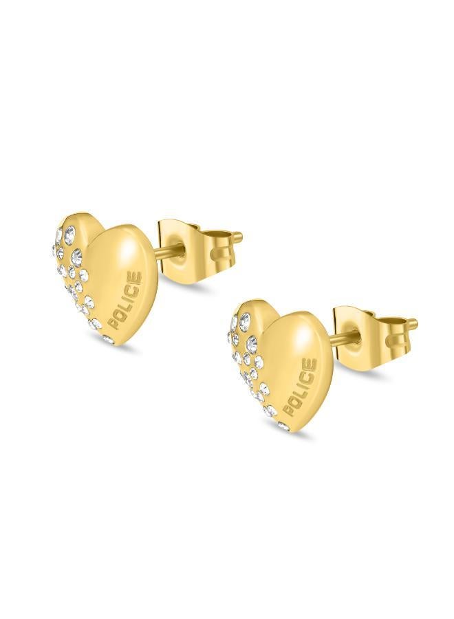 POLICE Heartstone Crystal Stud Earrings - Image 3