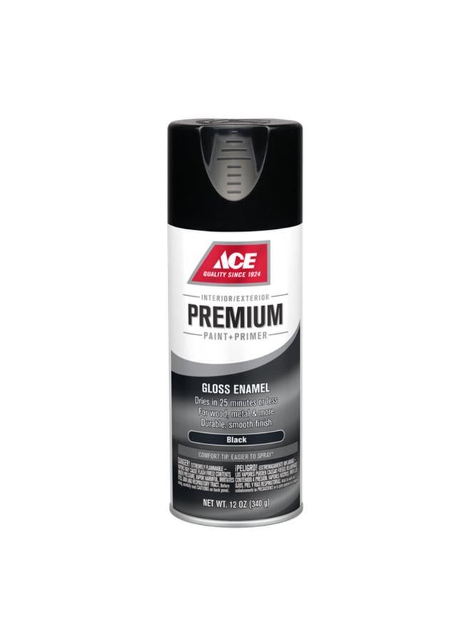 ACE Premium Gloss Enamel Spray Paint Black 12Oz