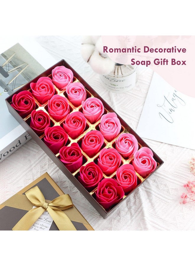 جيالي صابون استحمام برائحة الزهور بتلات زهور الورد، مجموعة صابون الورد من JIALEEY بزيت أساسي نباتي، صابون للضيوف على شكل بتلات، أفضل أفكار الهدايا لها وللنساء والمراهقات والفتيات والأمهات وأعياد الميلاد، 18 قطعة باللون الوردي - Image 5