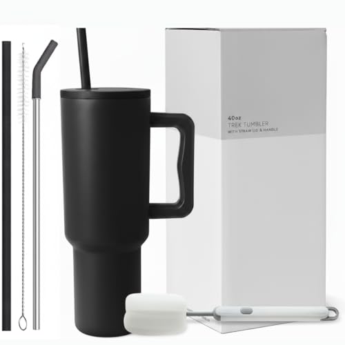 PRIMESAGE® Tumbler with Straw Sipper Water Bottle for Adults Sipper Tumbler Bottle Sipper Bottle with Straw Insulated Tumbler Tumblers | 1200ml Black - Image 1