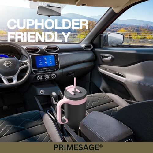 PRIMESAGE® Tumbler with Straw Sipper Water Bottle for Adults Sipper Tumbler Bottle Sipper Bottle with Straw Insulated Tumbler Tumblers | 1200ml Black - Image 4