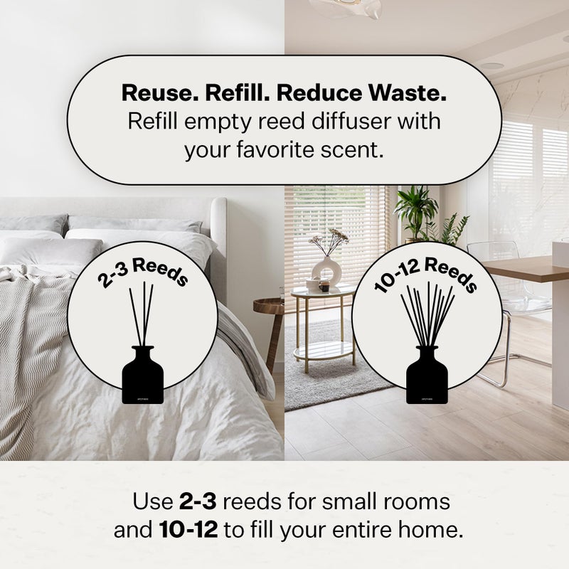 Apotheke Luxury Scented Oil Reed Diffuser Liquid Refill (Earl Grey Bitters) - Premium Home Fragrance Diffuser Refill Set with Sticks - Image 4