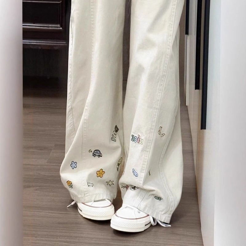 Unisex Classic Denim Jeans Loose Fit Daily Outdoor Wear - Image 3