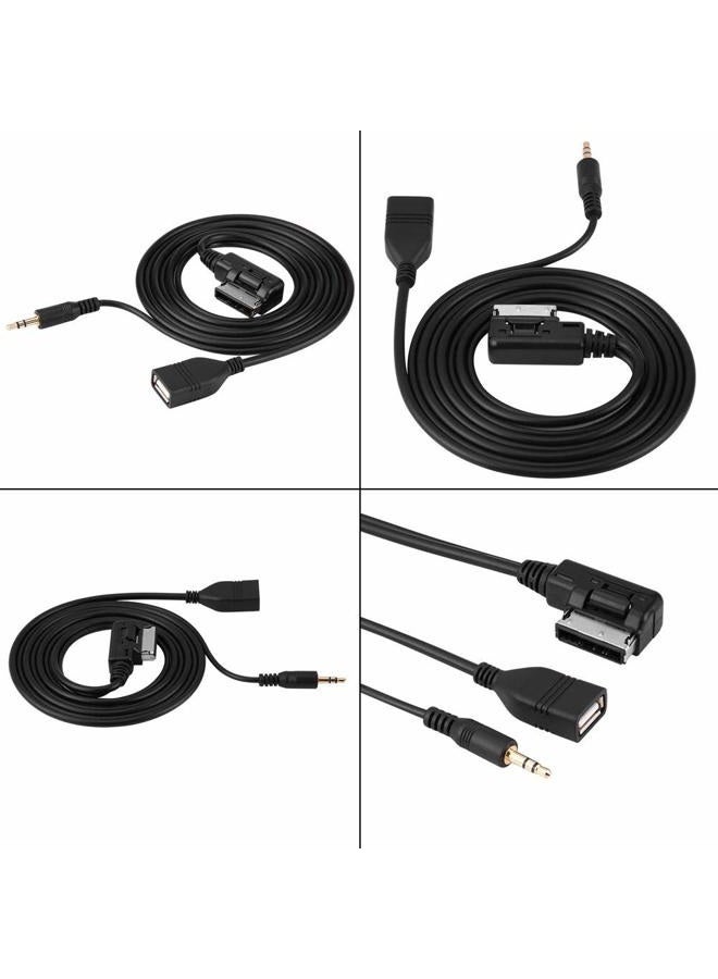 Tbest AUX USB Cable,Car o AUX USB Adapter Cable Car o AUX USB Adapter Cable for Benz C63 E200l CLS E S ML Class - Image 2