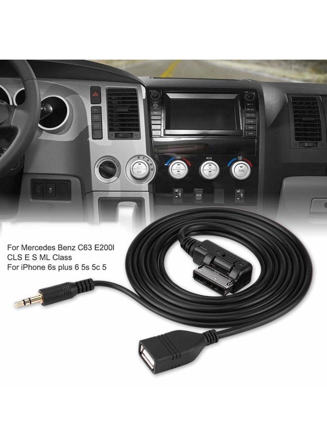 Tbest AUX USB Cable,Car o AUX USB Adapter Cable Car o AUX USB Adapter Cable for Benz C63 E200l CLS E S ML Class - Image 4