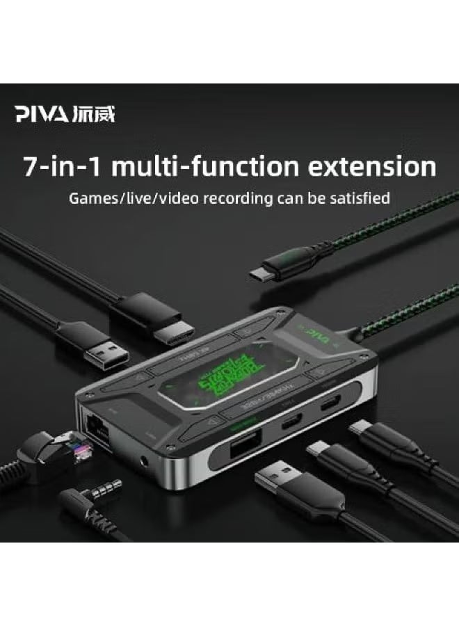 piva DS7 7-in-1 Esports Docking Station - Professional Gaming Hub with Built-in 32-Bit/384kHz Audio DAC - Image 4