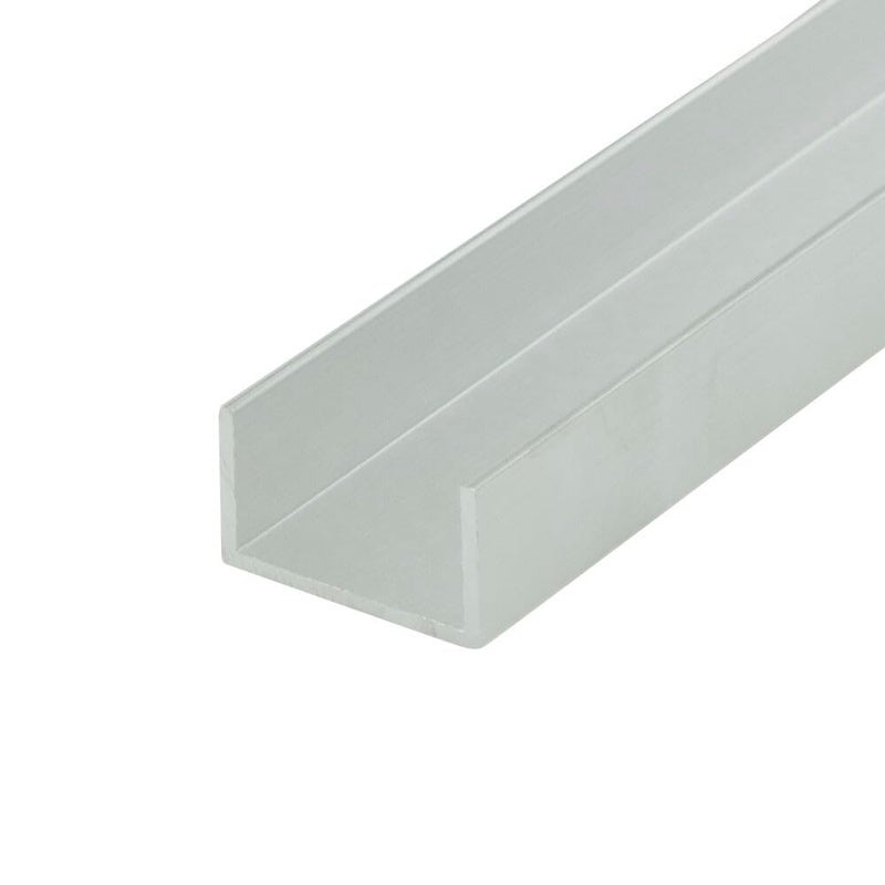OUTWATER Mill Finish 3/4'' Inside Dimension Aluminum U-Channel 46'' Length (Pack of 3) Alu447-M C-Channel - Image 1
