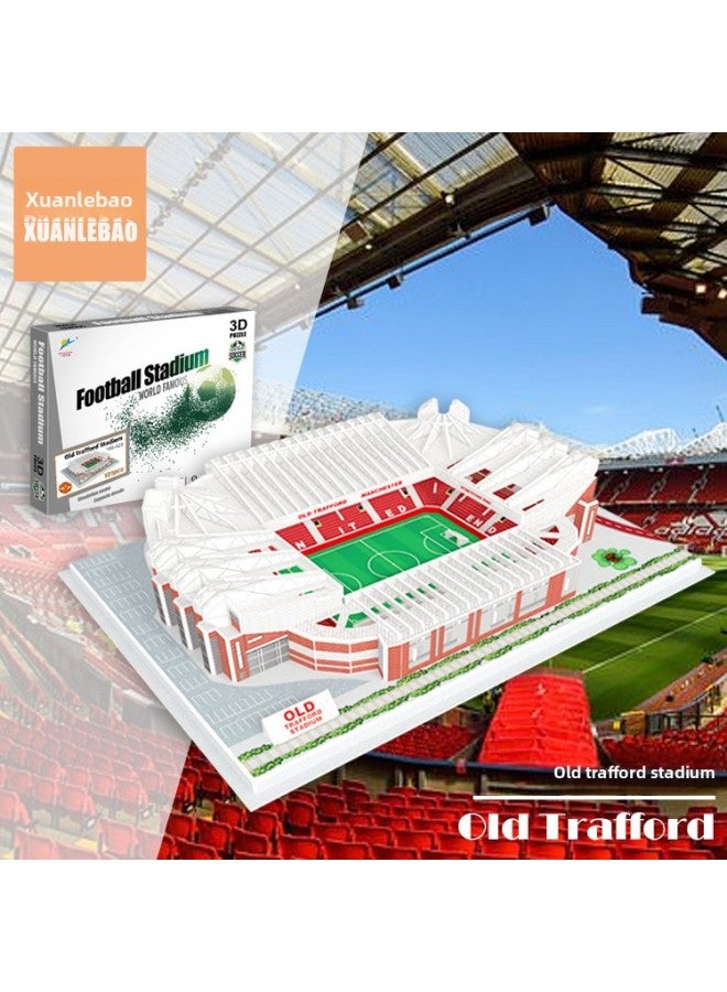 3D 3D Puzzle Paper Puzzle Fans Souvenir Manchester United Stadium Building Model Toy-Color:168-A10 Emirates Stadium - Image 2