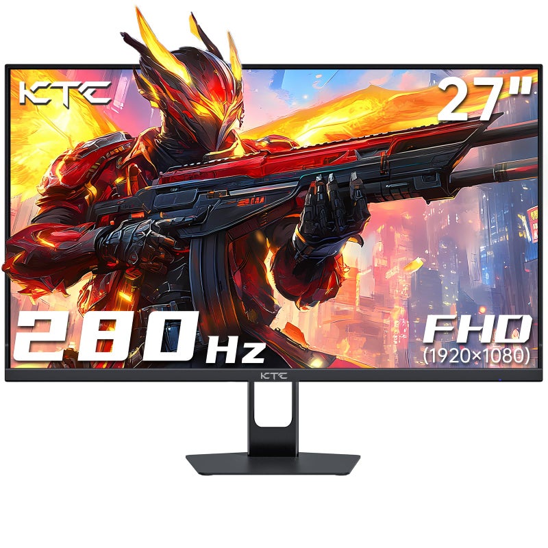 KTC 27 Inch 280Hz Gaming Monitor, FHD 1080P 240Hz PC Computer Monitor, Fast VA Panel, 1ms GTG, FreeSync G-Sync Compatible, HDR Support, 126% sRGB, HDMI and Displayport Inputs, H27E22P - Image 1