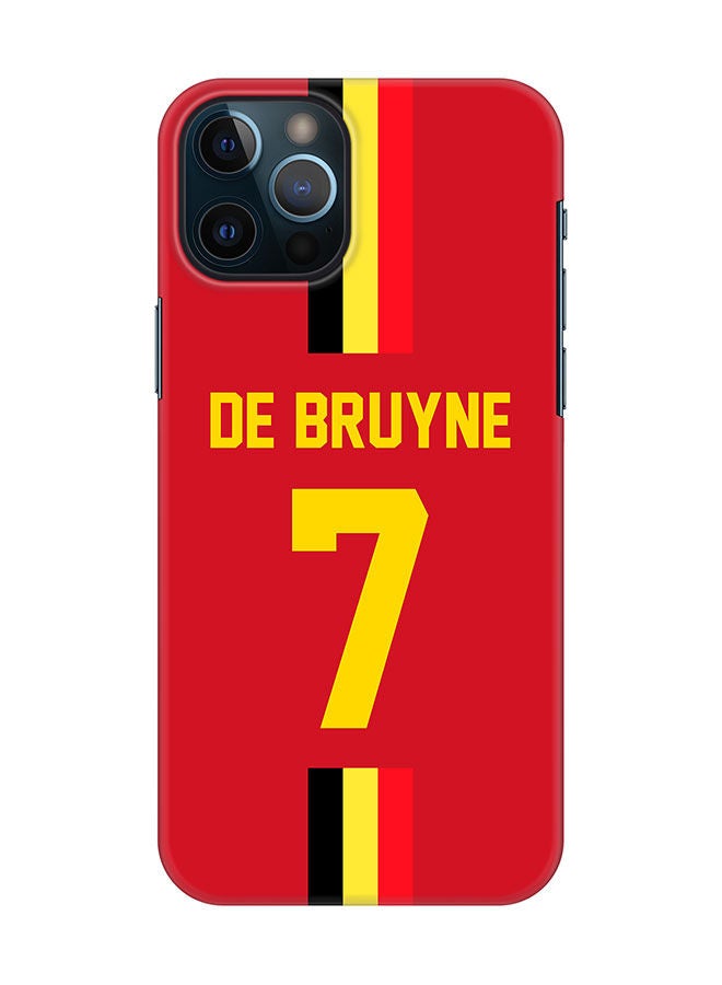 Stylizedd Slim Cover for Apple iPhone 12 Pro Max Case Snap Classic Series Mobile Cover Hard PC Shield Matte Finish Print -Belgium-Player-De Bruyne - Image 1