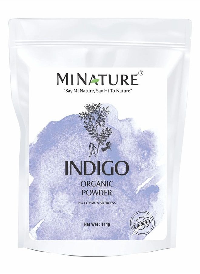 mi nature - Natural Indigo Powder - 114g (4 oz) -Indigofera Tinctoria, Rajasthani Indigo Powder for hair dye, Natural hair color by mi nature - Image 1