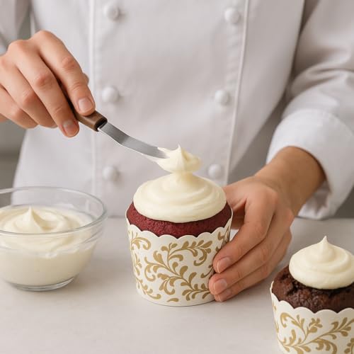 Esslly Muffin Paper Cup | Baking Cup Cake Mould - Disposable | Set of 100 | 60 Grams Capacity | Gold Floret | Greaseproof, High-Temperature Resistant, Standalone Design. - Image 5