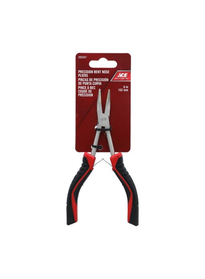 ACE Precision Bent Nose Plier with TPR Handle Multicolor 6inch XM18010380 - Image 1