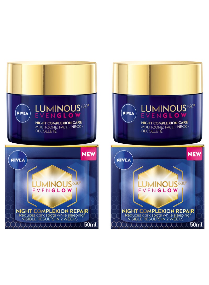 Nivea Luminous 630 Even Glow Anti Dark Spot Face Night Cream Pack of 2 - Image 1