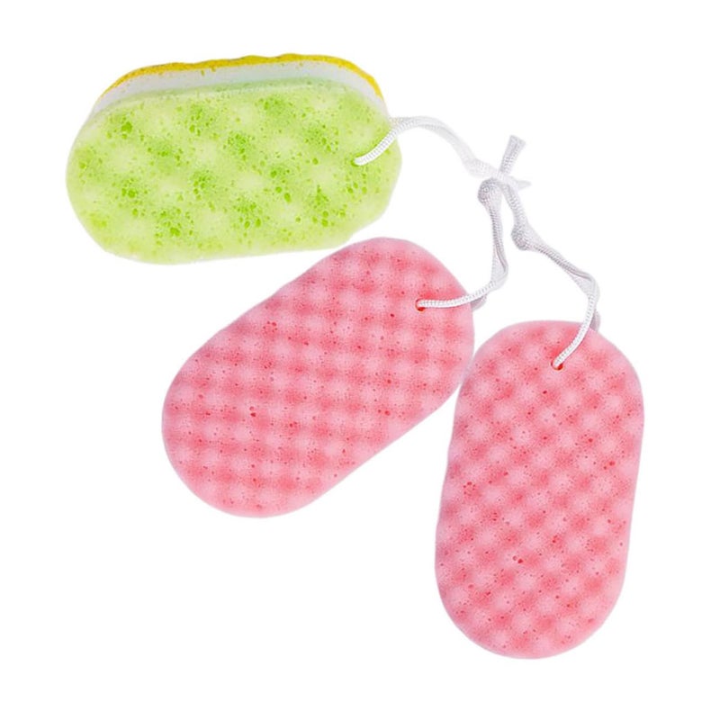 3pcs Exfoliating Shower Sponge Deep Cleaning Loofah Pads Gentle Body Scrubber for Smooth Glowing Skin Bathroom Essential - Image 2