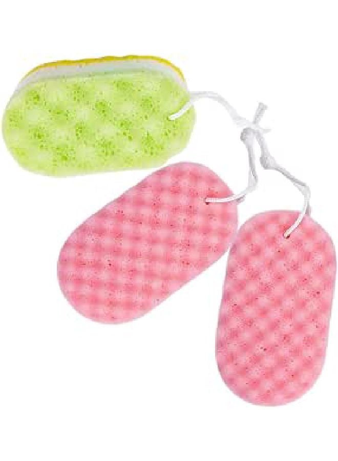 3pcs Exfoliating Shower Sponge Deep Cleaning Loofah Pads Gentle Body Scrubber for Smooth Glowing Skin Bathroom Essential - Image 1