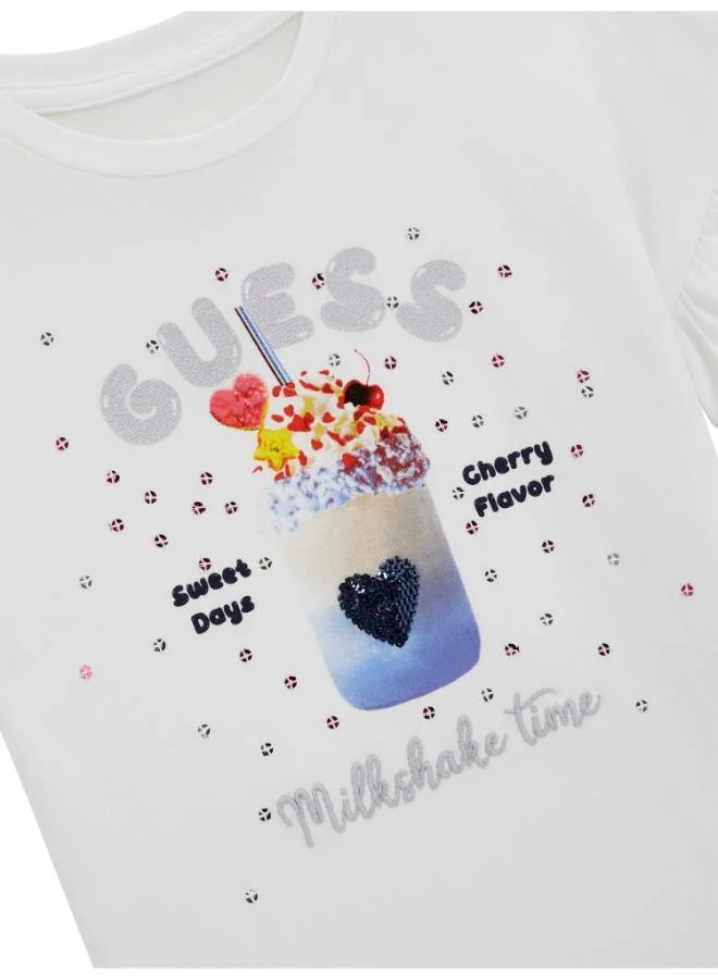 GUESS Kids Printed Crew Neck T-Shirt