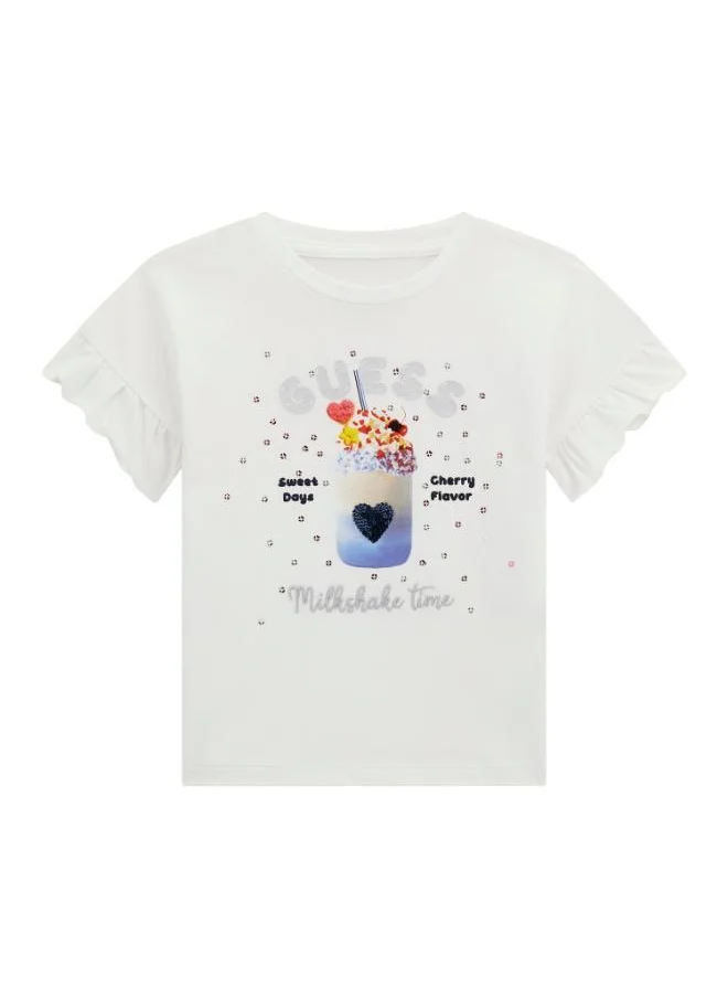 جس Kids Printed Crew Neck T-Shirt