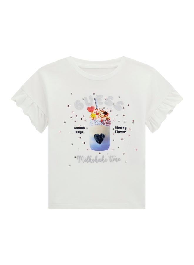 GUESS Kids Printed Crew Neck T-Shirt - Image 1