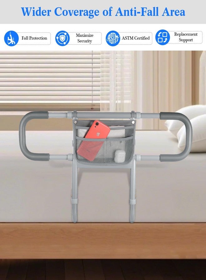 Siebenschläfer Bed Rails for Elderly Adults Safety, Extended Bed Assist Rail for Seniors - Adjustable Side Bed Guard Rails Handle Support Bar with Storage Bag, Fit King Queen Full Twin Bed - Image 4