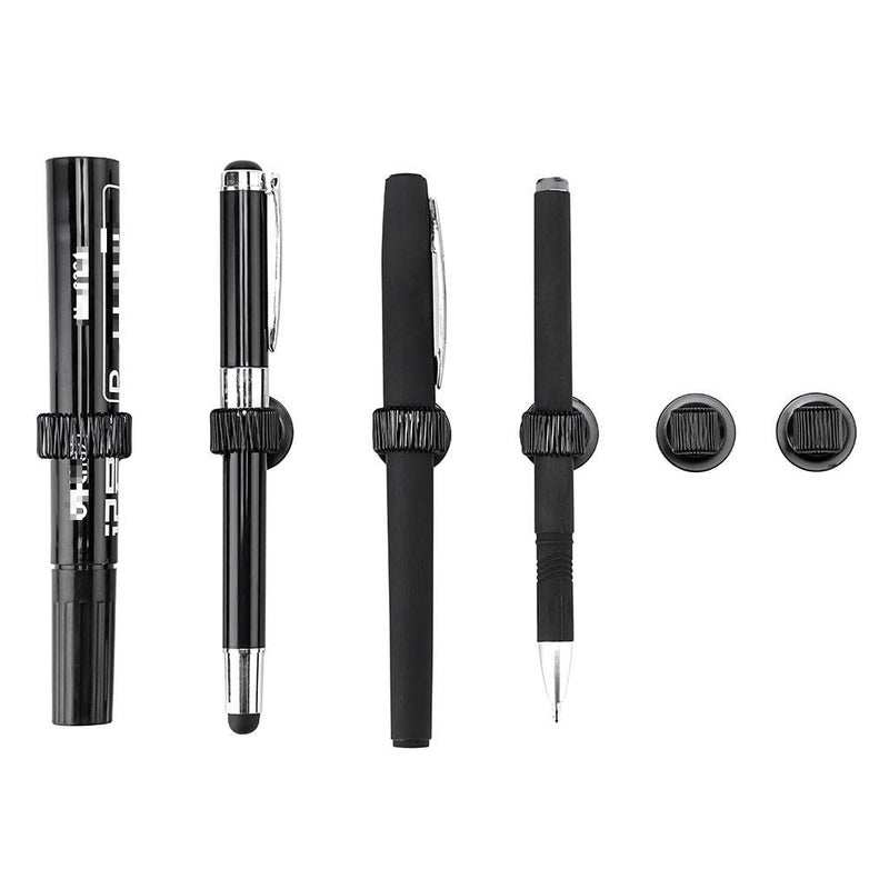BTSKY Â® 12 Pack Black Plating Pen Holder Clips- Self Adhesive Pen Pencil Holder Pen Clip Holder with Adjustable Spring Loop Fit any Size Pens Markers Use in Home Office Whiteboard Kitch Car - Image 4