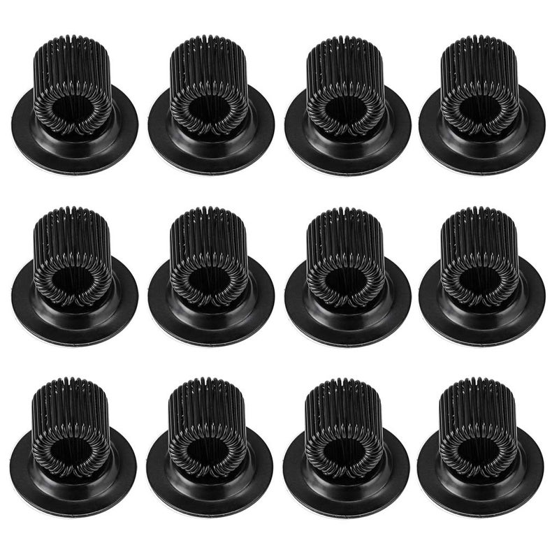 BTSKY Â® 12 Pack Black Plating Pen Holder Clips- Self Adhesive Pen Pencil Holder Pen Clip Holder with Adjustable Spring Loop Fit any Size Pens Markers Use in Home Office Whiteboard Kitch Car - Image 1