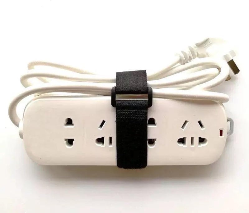 TGOPIT أحزمة كابلات و روابط كابلات، 25 سم، أحزمة تأمين متعددة الاستخدامات قابلة للتعديل بنظام خطاف وحلقة، لحبال الستائر، أحزمة، حوامل، عبوة من 16 (أسود) - Image 4