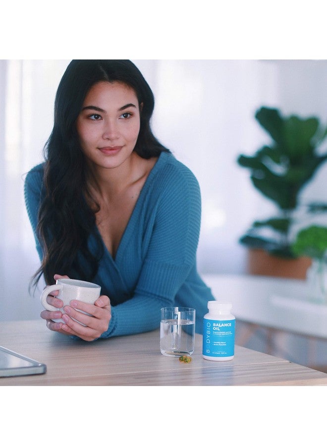 BodyBio زيوت أوميغا 3 و 6 الأحماض الدهنية الأساسية لصحة الدماغ والقلب ؛ مزيج زيت القرطم وزيت بذور الكتان العضوي ؛ زيوت معصورة على البارد ؛ DHA EPA ؛ زيت التوازن 60 كبسولة لينة - Image 3