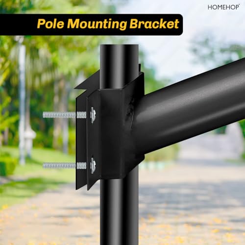 Homehop All in one Street Light White Mounting Pole Aluminum Alloy - Image 2