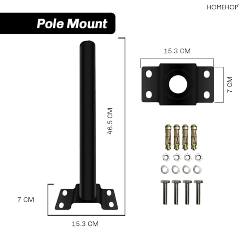Homehop All in one Street Light White Mounting Pole Aluminum Alloy - Image 4