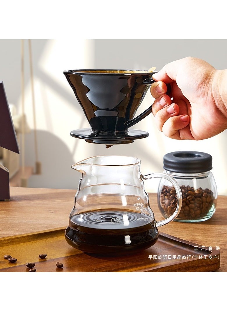رانك  قمع تقطير V60 سيراميك 02 أسود  - Image 2