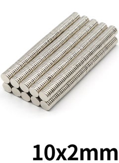Generic 50pcs 0.39x0.08 inch Neodymium Magnet Round Permanent Magnetic Small NdFeB Refrigerator Magnets 10X2mm  - Image 1