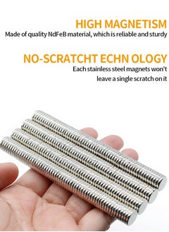 Generic 50pcs 0.39x0.08 inch Neodymium Magnet Round Permanent Magnetic Small NdFeB Refrigerator Magnets 10X2mm  - Image 3