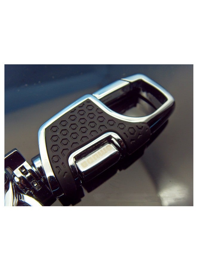 TECHSON Key Chain with Clip Hook and 2 Extra Detachable Rings, Zinc Alloy Heavy Duty Durable Car Key Chains for Men and Women (Black) - Image 4