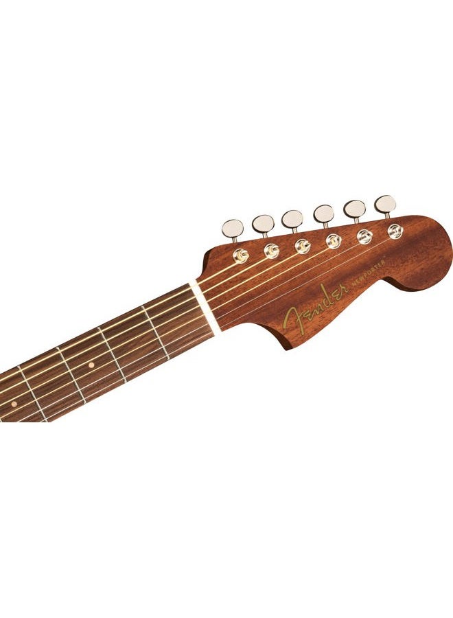 FENDER All-Mahogany Newporter Special Acoustic Guitar, with 2-Year Warranty, Natural, Pau Ferro Fingerboard, with Gig Bag - Image 5