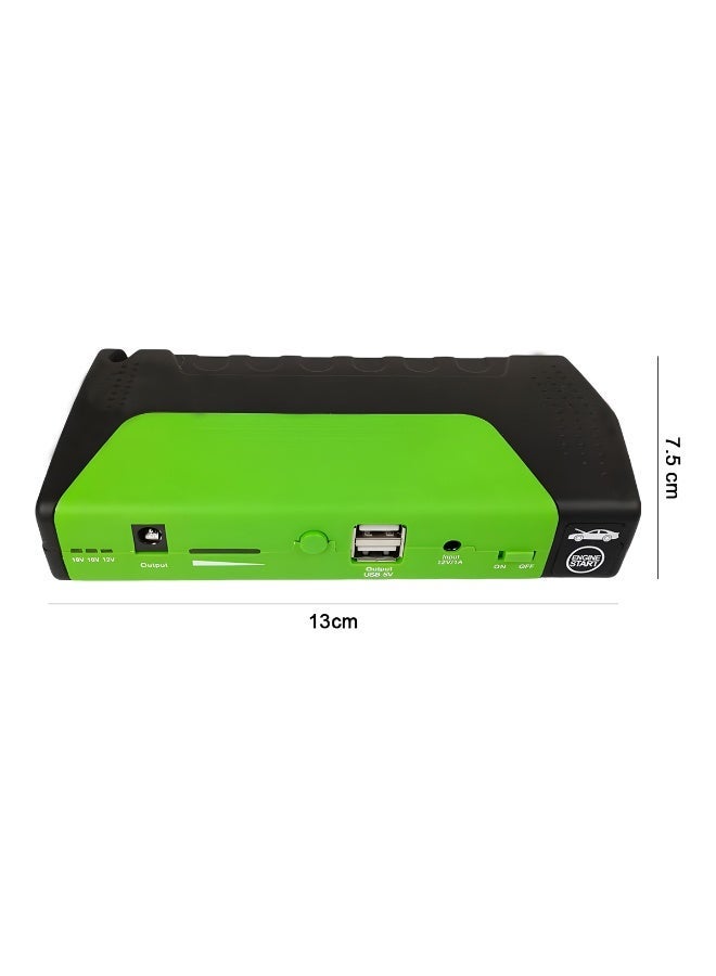 جهاز تشغيل سيارات محمول بجهد 12 فولت، تيار ذروة 600 أمبير، تيار بدء 300 أمبير، بطارية طوارئ محمولة مع مصباح LED، مخرج USB 5 فولت 2 أمبير، مدخل DC 12 فولت، شاحن ولاعة سجائر، مناسب لسيارات البنزين والديزل، سيارات الدفع الرباعي، الدراجات النارية، الشاحنات، مثالي للتخييم وحالات الطوارئ على الطريق. - Image 3