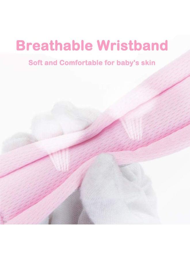 حبل أمان لمعصم اليد للأطفال ضد الضياع بمفتاح وقفل وسلك ستانلس ستيل مع شريط عاكس للاضاءة وتحرك حر 360 درجة - Image 3