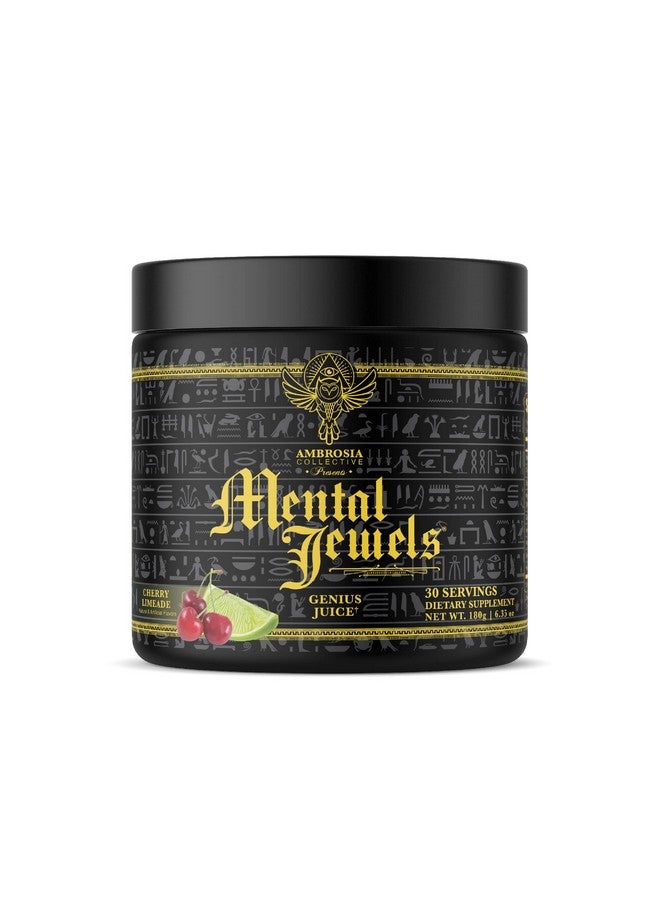 Ambrosia Mental Jewels Powder Cognitive Enhancer ; Increase Memory Communication Skills Concentration & Focus ; Decrease Reaction Time ; Alpha Gpc Choline Bacognize ; 30 Servings; Cherry Limeade - Image 1