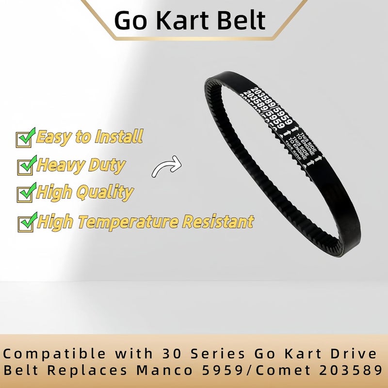 YIDEZU Go Kart Drive Belt 30 Series Replacement - Image 2