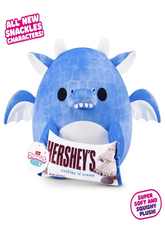 SNACKLES سناكليس السلسلة 2 دمية محشوة مريحة بحجم 8 إنش من زورو مع ملحق علامة سناك مرخص (تنين و هيرشي كعكة وكريمة)  - Image 2
