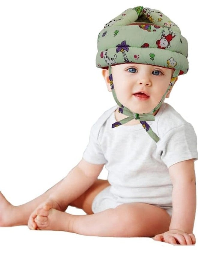 DAGDIYA Baby Safety Helmet | Infant Toddler Head Protector for 6-18 Months | Adjustable Baby Protective Cap for Crawling & Walking | Soft Child Safety Head Guard (Giraffe Print Green) - Image 1